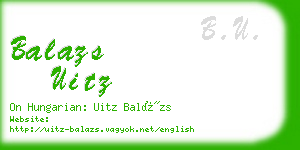 balazs uitz business card